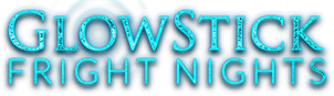 Glow Stick Fright Nights logo at Bayville Scream Park